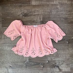 Rose Laser Cut Detail Crop